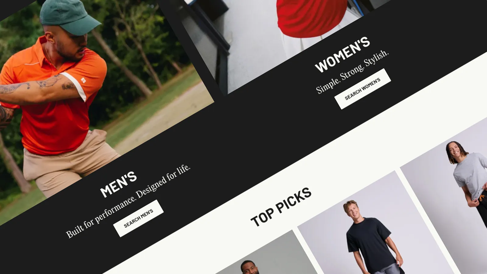 A zoomed in screenshot of Russell Athletic`s website.