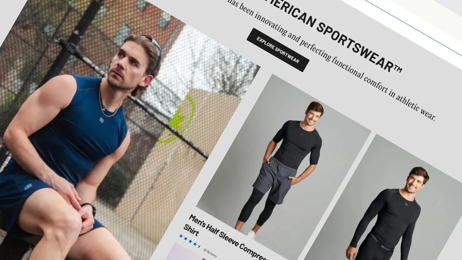 A zoomed in screenshot of Russell Athletic`s website.